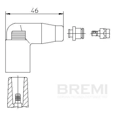 Kuva BREMI 13552A1 Pistoke, Sytytyspuola AUDI: A3 Hatchback, A4 B7 Avant, VOLKSWAGEN: Polo IV SKODA: Octavia II Hatchback