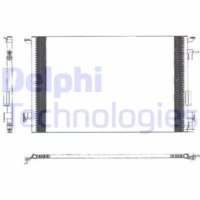 Kuva DELPHI TSP0225463 Ilmastoinnin Lauhdutin ilman vedenerotinta 20 17 SAAB: 9 3 Sedan, Farmari, OPEL: Vectra C Caravan, FIAT: Croma II Farmari