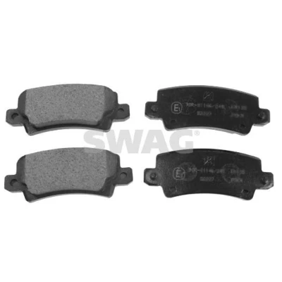 Kuva SWAG 81 91 6577 Jarrupalat Taka akseli Ilman kulumisenilmaisinta, akustisella kulumavaroittimella TOYOTA: Corolla IX Hatchback