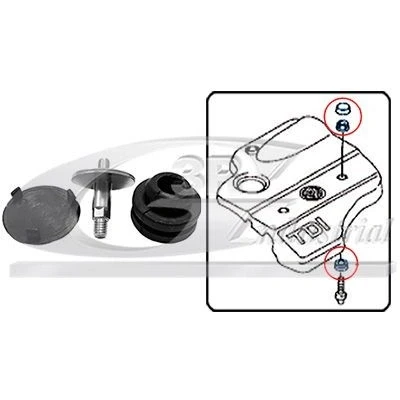 Kuva Rajoitin, moottorikoppa AUDI, SEAT, SKODA, VW OE 028103638G, 28103665, 28103937
