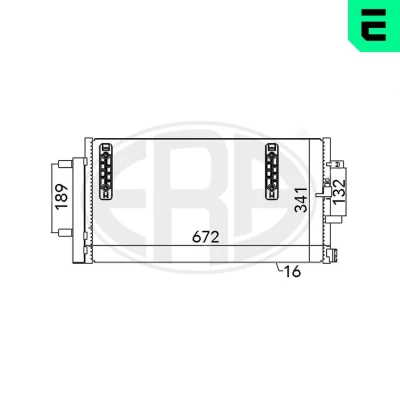 Kuva ERA 667048 Ilmastoinnin Lauhdutin Vedenerottimella AUDI: A6 C7 Avant, Allroad, A5 B8 Coupe