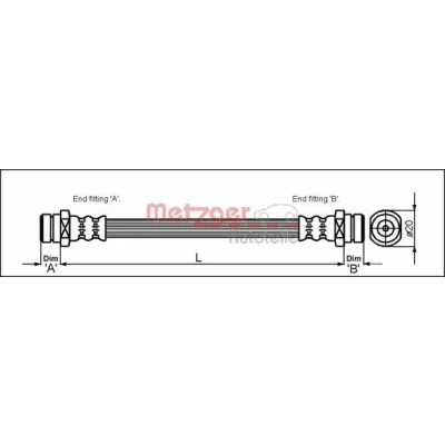 Kuva METZGER 4112257 Jarruletku 297 F10 x 1