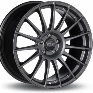 Kuva OZ Superturismo LM Matt Gun Metal Silver Lettering 7.5x17 5/112 ET35 B75 Alumiinivanteet