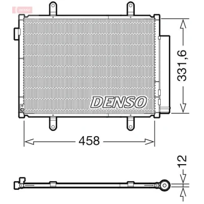 Kuva DENSO DCN47011 Ilmastoinnin Lauhdutin Vedenerottimella R 134a