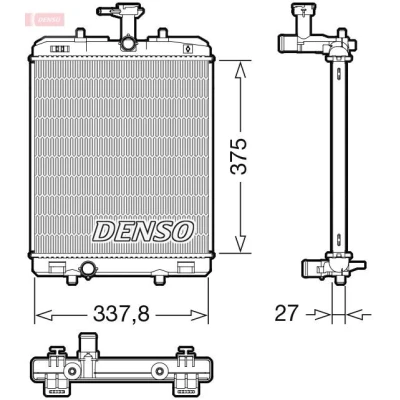 Kuva DENSO DRM50134 Jäähdytin 375 352 27