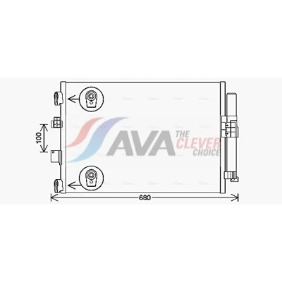 Kuva PRASCO FD5654D Ilmastoinnin Lauhdutin Vedenerottimella 10,3 Alumiini 545 R 1234yf, 134a FORD: FOCUS 3 Turnier, Transit Connect V408 Van