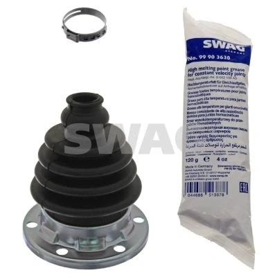 Kuva SWAG 30 93 8333 Paljekumisarja, Vetoakseli Etuakseli, vasen, Vaihteiston puoli Kumi VOLKSWAGEN: Golf 4 Variant, 4, Bora Sedan, AUDI: A3 Hatchback