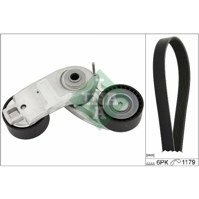 Kuva INA 529 0569 10 Moniurahihnasarja Tarkasta laturin liikkuvuus ja vaihda tarvittaessa. FORD: Focus Mk4 Turnier