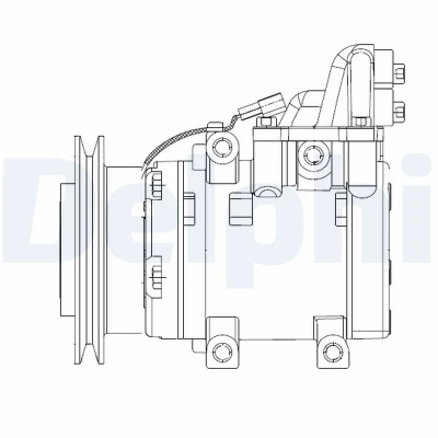 Kuva DELPHI CS20524 Ilmastoinnin Kompressori H15 PAG 46 kompressoriöljyllä FORD: Ranger Mk2