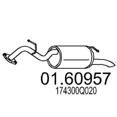 Kuva MTS 01.60957 Takaäänenvaimennin 860 TOYOTA: Yaris II Hatchback