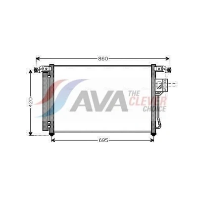 Kuva PRASCO HY5175D Ilmastoinnin Lauhdutin Vedenerottimella 13,0 8,5 Alumiini 693 HYUNDAI: SANTA FE 2
