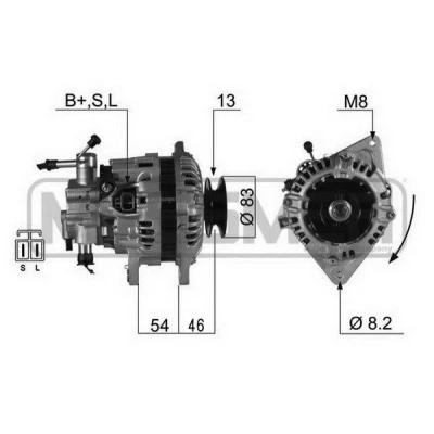 Kuva ERA 210462A Laturi 14V 75A MITSUBISHI: PAJERO 2