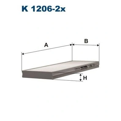 Kuva FILTRON K 1206 2x Raitisilmasuodatin Hiukkassuodatin 232 106,5 20