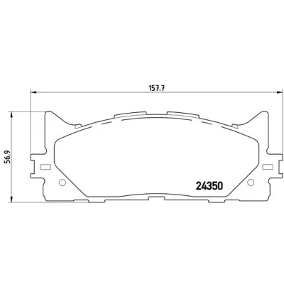 Kuva BREMBO P 83 117 Jarrupalat Ilman kulumisenilmaisinta Tarvikkeilla TOYOTA: Camry V Sedan, VI LEXUS: ES VII