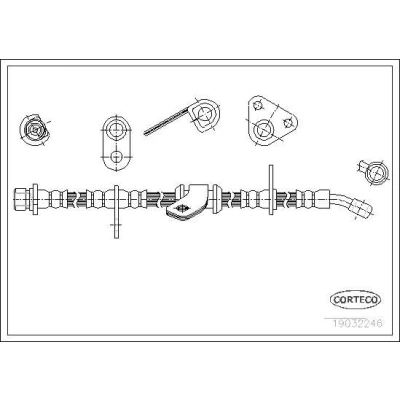 Kuva CORTECO 19032246 Jarruletku Etuakseli, oikea 660 HONDA: CIVIC V Hatchback, 4 Hatchback