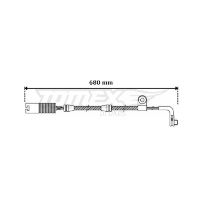 Kuva Jarrupalan kulumisen ilmaisin TOMEX Brakes TX 30 46