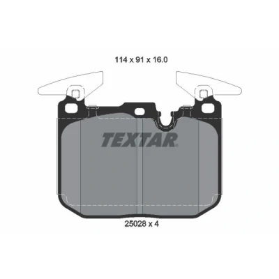 Kuva TEXTAR 2502807 Jarrupalat Kulumisenilmaisemelle Tasauspainoilla MINI: Hatchback, Clubman, BMW: X1
