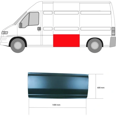 Kuva Kylkipaneli, Molemminpuolin CITROËN JUMPER Buss, Skåp, FIAT DUCATO PEUGEOT BOXER Skåp OE