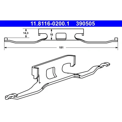 Kuva ATE 11.8116 0200.1 Jousi, Jarrusatula MERCEDES BENZ: Sprinter 2 T Van, 3 Van