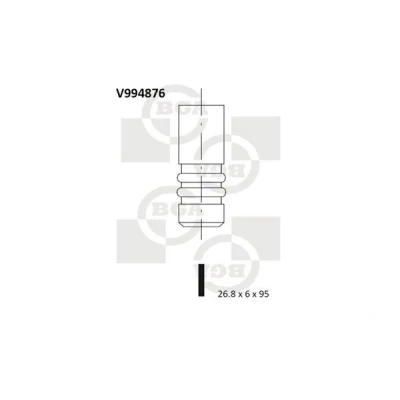Kuva Imuventtiili FIAT, LANCIA, OPEL OE 46403681, 46553048