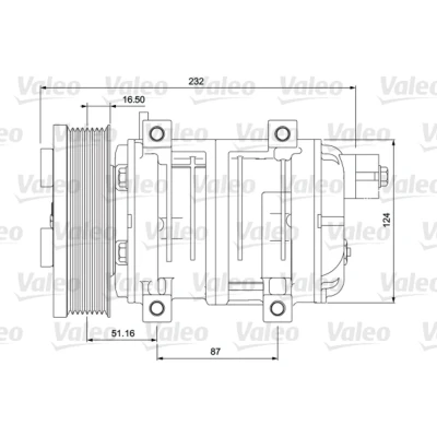 Kuva Kompressori, ilmastointilaite VALEO 716657