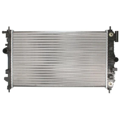 Kuva THERMOTEC D7X084TT Jäähdytin Alumiini ajoneuvoille ilmastointilaitteella tai ilman 680 398 34 Automaattivaihteisto Jäähdytysrivat mekaan. kiinnitetyt