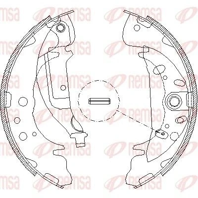 Kuva REMSA 4089.01 Jarrukengät Taka akseli 254 57 Vivulla HYUNDAI: Tucson