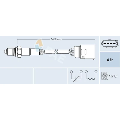 Kuva FAE 77149 Lambda Anturi Lämmitetty VOLKSWAGEN: Polo III Classic, SEAT: Ibiza 2