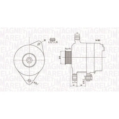 Kuva MAGNETI MARELLI 063732112010 Laturi 12V 120A MITSUBISHI: L200 / Triton IV Pick up