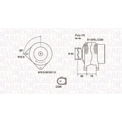 Kuva MAGNETI MARELLI 063731904010 Laturi 12V 150A BMW: 3 Sedan, 1 Hatchback