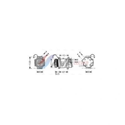 Kuva PRASCO PEAK036 Ilmastoinnin Kompressori SD7V16 R 134a