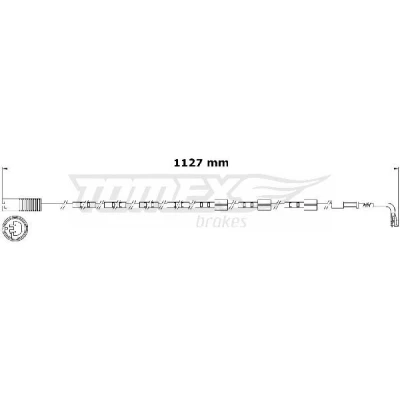 Kuva TOMEX brakes TX 31 01 Jarrupalojen Kulumisen Ilmaisin Taka akseli MINI: Hatchback, Clubman, Cabriolet