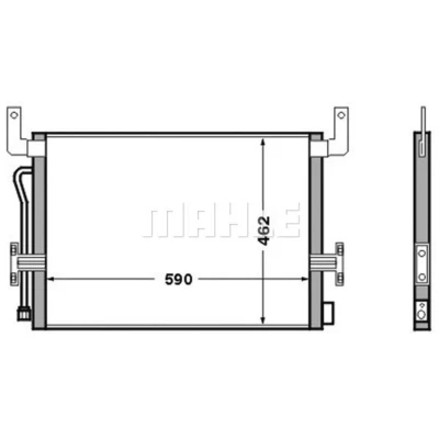 Kuva MAHLE ORIGINAL AC 524 000S Ilmastoinnin Lauhdutin ilman vedenerotinta 8,0 588