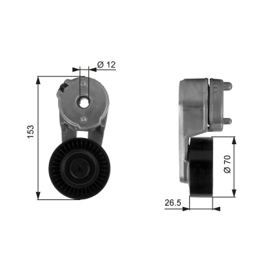 Kuva GATES T38163 Kiristysrulla FleetRunner Micro V Stretch Fit JEEP: GRAND CHEROKEE 2