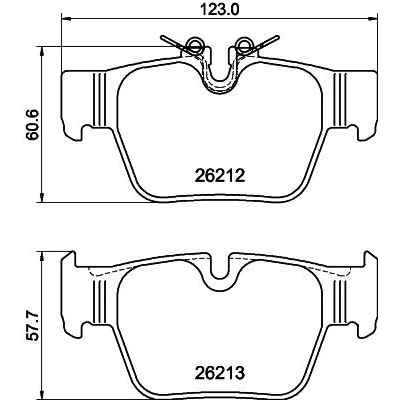 Kuva HELLA 8DB 355 040 581 Jarrupalat Kulumisenilmaisemelle MINI: Clubman