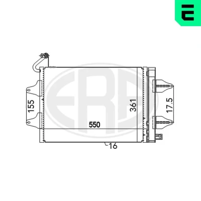 Kuva ERA 667017 Ilmastoinnin Lauhdutin Vedenerottimella VOLKSWAGEN: Polo IV Hatchback, SKODA: Fabia 1 Combi, SEAT: Ibiza 3