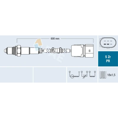 Kuva Lambda sondi SEAT AROSA, CORDOBA, IBIZA III, SKODA FABIA I, Combi Sedan VW LUPO POLO, POLO IV OE 036 906 262 G