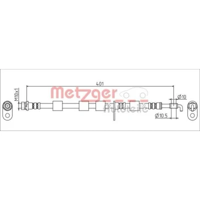 Kuva METZGER 4111556 Jarruletku Etuakseli, vasen 401 M10x1