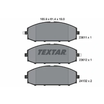 Kuva TEXTAR 2361101 Jarrupalat akustisella kulumavaroittimella NISSAN: Patrol GR 5 SUV