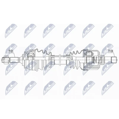 Kuva Vetoakseli, Etuakseli, vasen CITROËN C4 CACTUS, CACTUS Van OE 1611524380, 9677477080