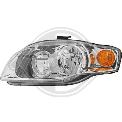 Kuva DIEDERICHS 1017187 Ajovaloumpio Vasen H7/H7 Keltainen Oikeanpuoleiselle liikenteelle Valokorkeussäätimen moottorilla AUDI: A4 B7 Avant