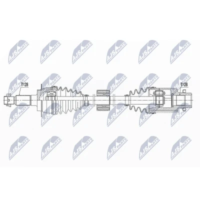 Kuva NTY NPW SU 035 Vetoakseli Etuakseli, oikea 707 73 SUZUKI: SX4 II S Cross