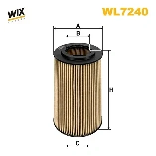 Kuva WIX FILTERS WL7240 Öljynsuodatin Suodatinpanos MERCEDES BENZ: C sarja T modell, Sedan, E JEEP: GRAND CHEROKEE 2