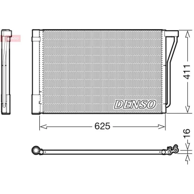 Kuva DENSO DCN05022 Ilmastoinnin Lauhdutin Vedenerottimella R 134a BMW: 5 Sedan