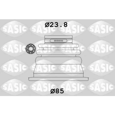 Kuva SASIC 4003419 Paljekumisarja, Vetoakseli Etuakseli, vasen, Vaihteiston puoli RENAULT: Super 5 Hatchback