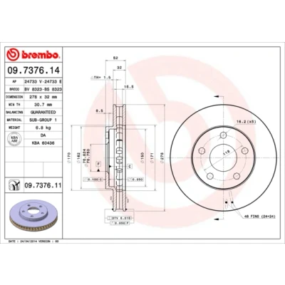 Kuva Jarrulevy, Etuakseli BUICK, CHEVROLET, OLDSMOBILE, OPEL, PONTIAC, VAUXHALL OE 18021359, 18060233, 569019