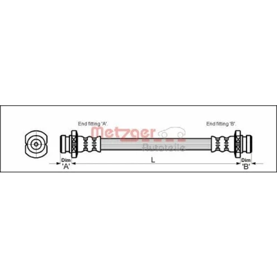 Kuva METZGER 4110611 Jarruletku 222 F10 x 1