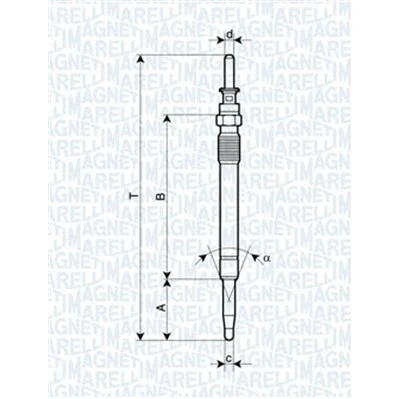 Kuva MAGNETI MARELLI 062900078304 Hehkutulppa 5V 8A M10X1