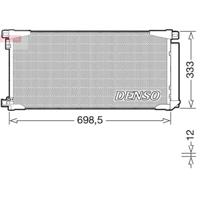 Kuva DENSO DCN50115 Ilmastoinnin Lauhdutin Vedenerottimella R 134a TOYOTA: Auris Farmari, Hatchback