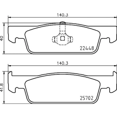 Kuva HELLA 8DB 355 031 551 Jarrupalat Ei kulumisenilmaisimelle DACIA: SANDERO 2